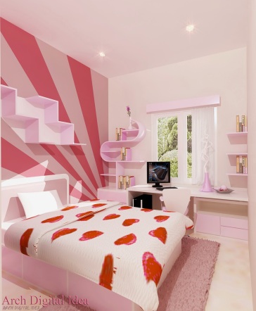 Kamar Warna Pink Rumahminimalismanja
