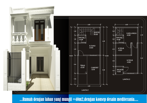  Desain  Rumah  Minimalis 2  Lantai  Lebar  6  Meter  